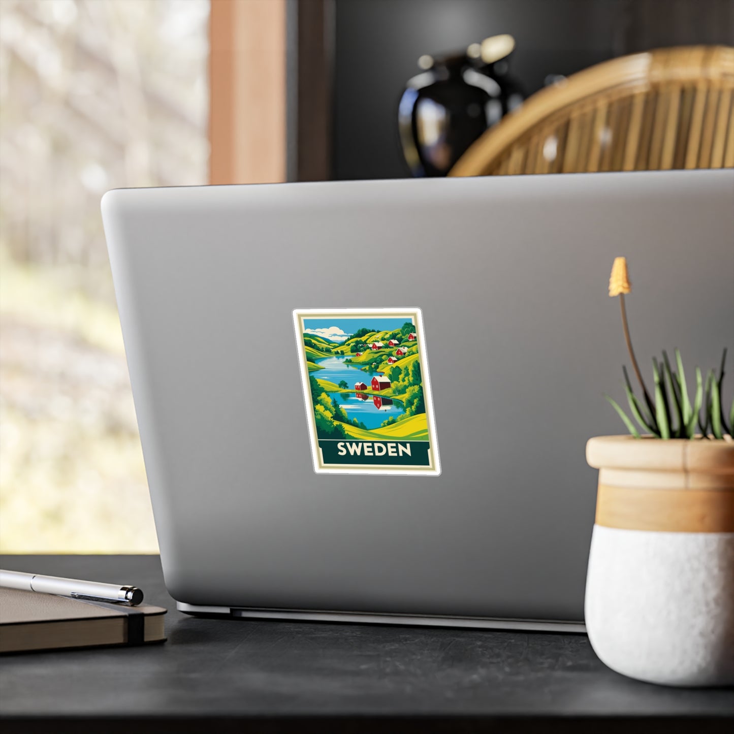 Sweden Travel Sticker - Planner Supplies, Traveler Notebook, Travel Laptop Accessories, Travel Suitcase, Single