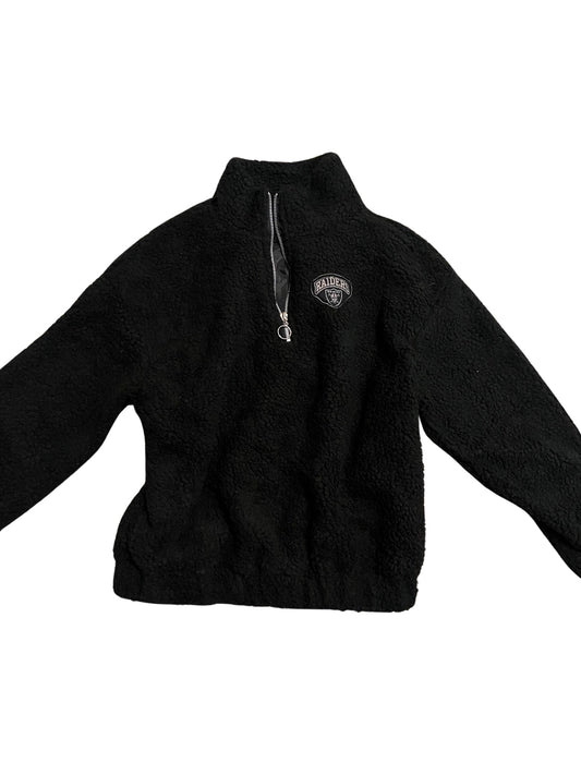 Las Vegas Raiders Repurposed Teddy Sweatshirt Jacket