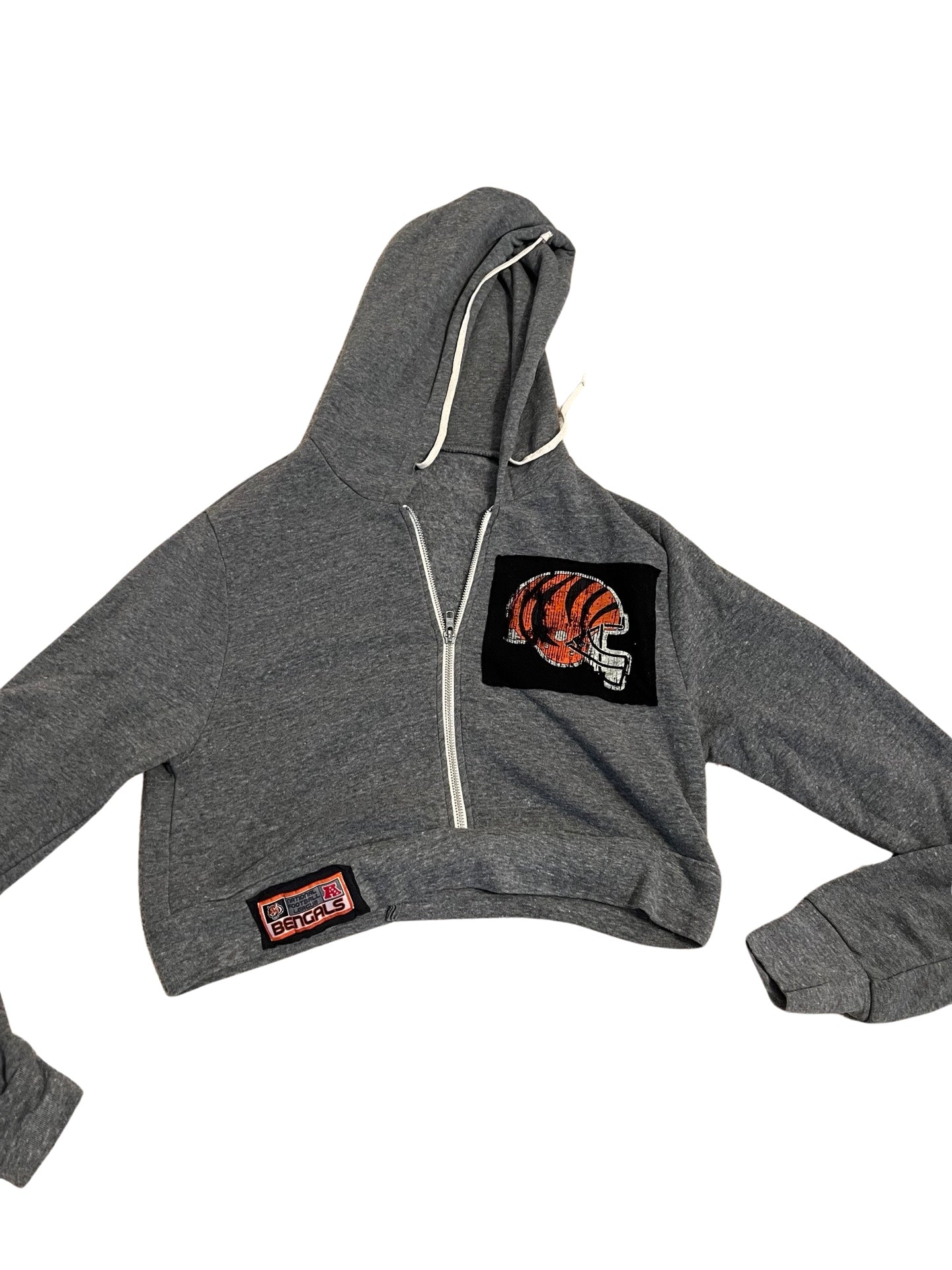 Cincinnati Bengals Repurposed Crop Sweatshirt