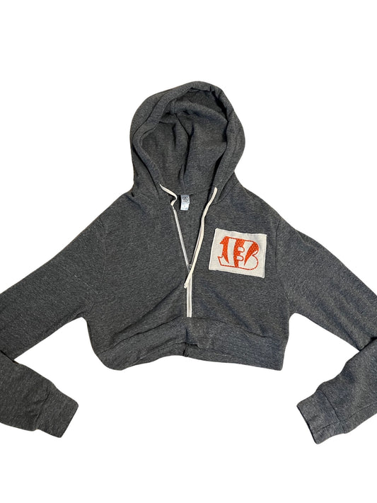 Cincinnati Bengals Repurposed Crop Sweatshirt