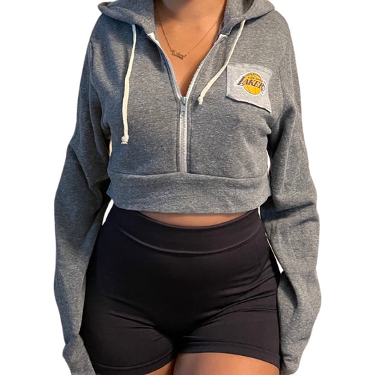 Los Angeles Lakers Repurposed Crop Sweatshirt